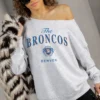 DENVER BRONCOS OFFSIDES ENERGY RELAXED OFF-SHOULDER TOP 18 DENVER BRONCOS OFFSIDES ENERGY RELAXED OFF-SHOULDER TOP