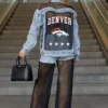 DENVER BRONCOS RULE BREAKER DISTRESSED MESH DENIM JACKET 10 DENVER BRONCOS RULE BREAKER DISTRESSED MESH DENIM JACKET