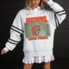 CLEVELAND BROWNS OFF THE GRID STRIPE SLEEVE CREWNECK SWEATSHIRT 20 CLEVELAND BROWNS OFF THE GRID STRIPE SLEEVE CREWNECK SWEATSHIRT