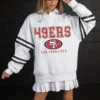 SAN FRANCISCO 49ERS STADIUM STRIPES VARSITY STRIPE SLEEVE CREWNECK SWEATSHIRT 21 SAN FRANCISCO 49ERS STADIUM STRIPES VARSITY STRIPE SLEEVE CREWNECK SWEATSHIRT
