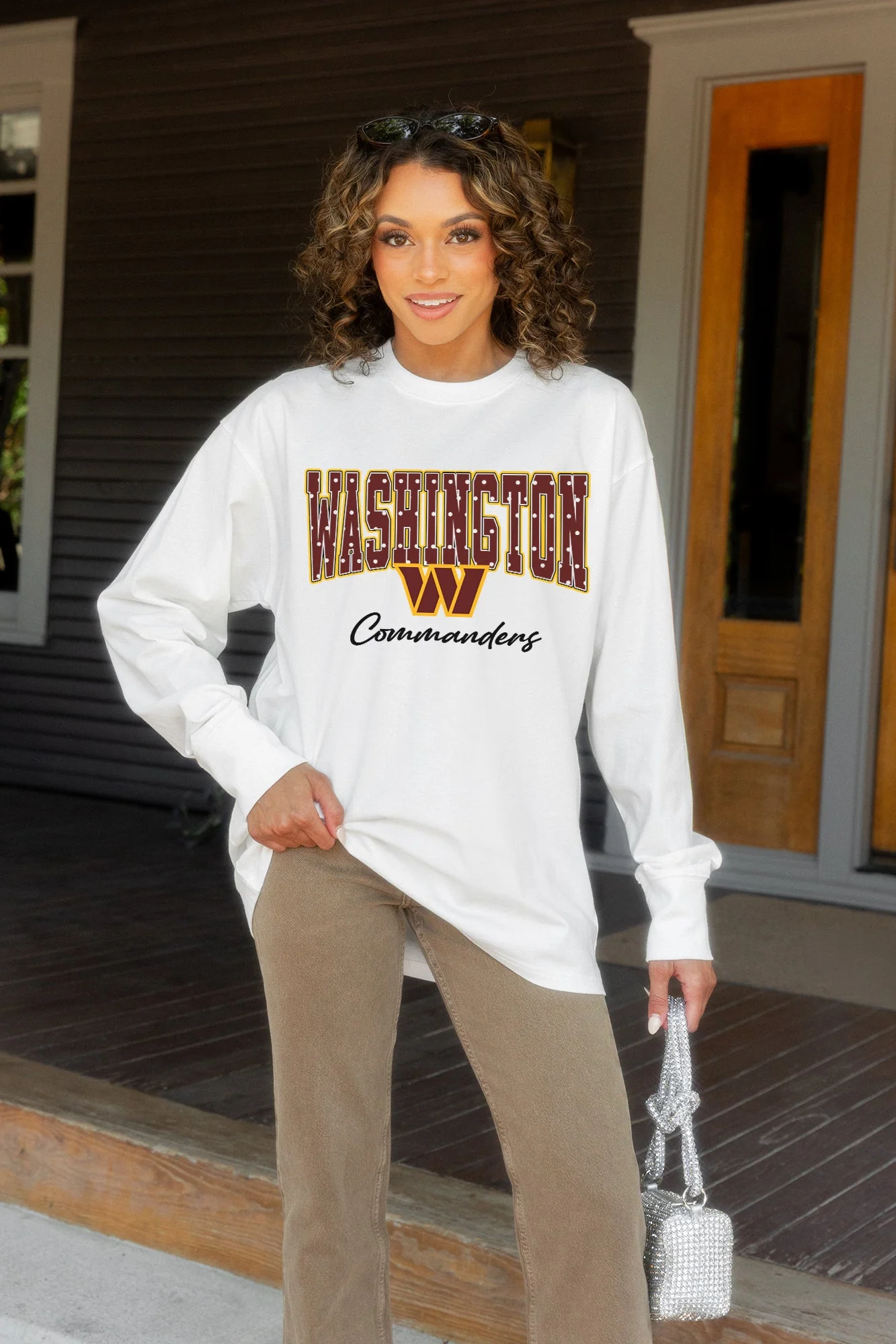 WASHINGTON COMMANDERS SWEET SPOT OVERSIZED LONG SLEEVE TEE