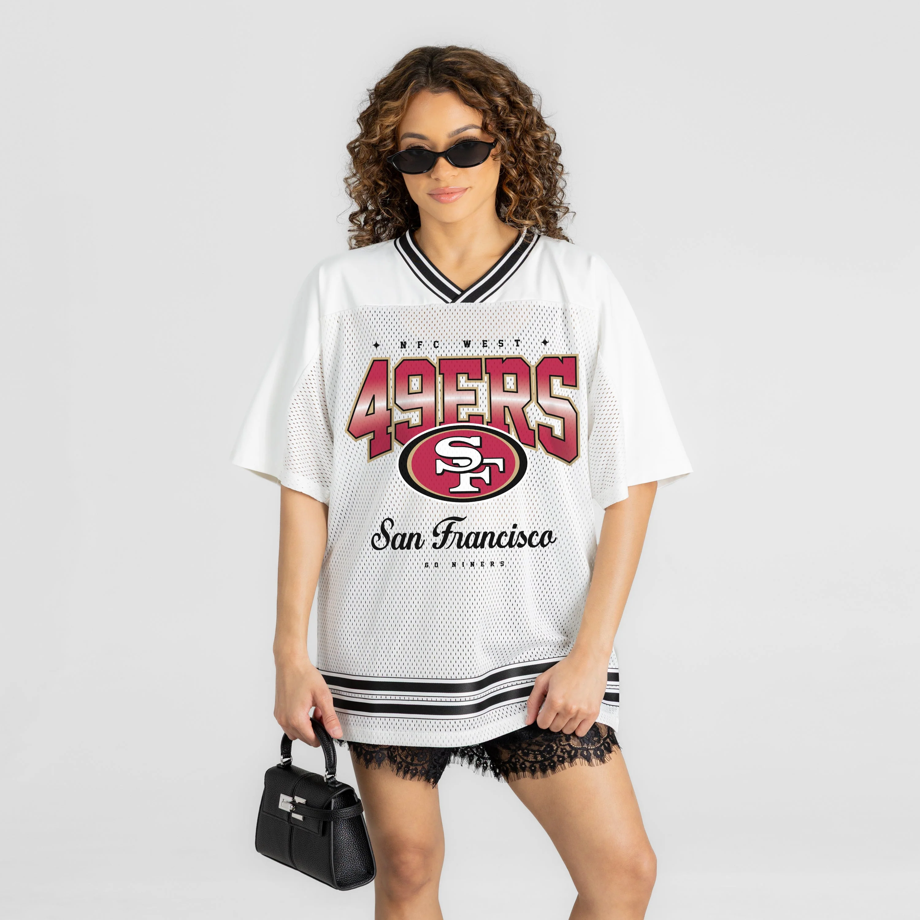 SAN FRANCISCO 49ERS SQUAD MENTALITY OVERSIZED MESH FASHION TOP 5 SAN FRANCISCO 49ERS SQUAD MENTALITY OVERSIZED MESH FASHION TOP
