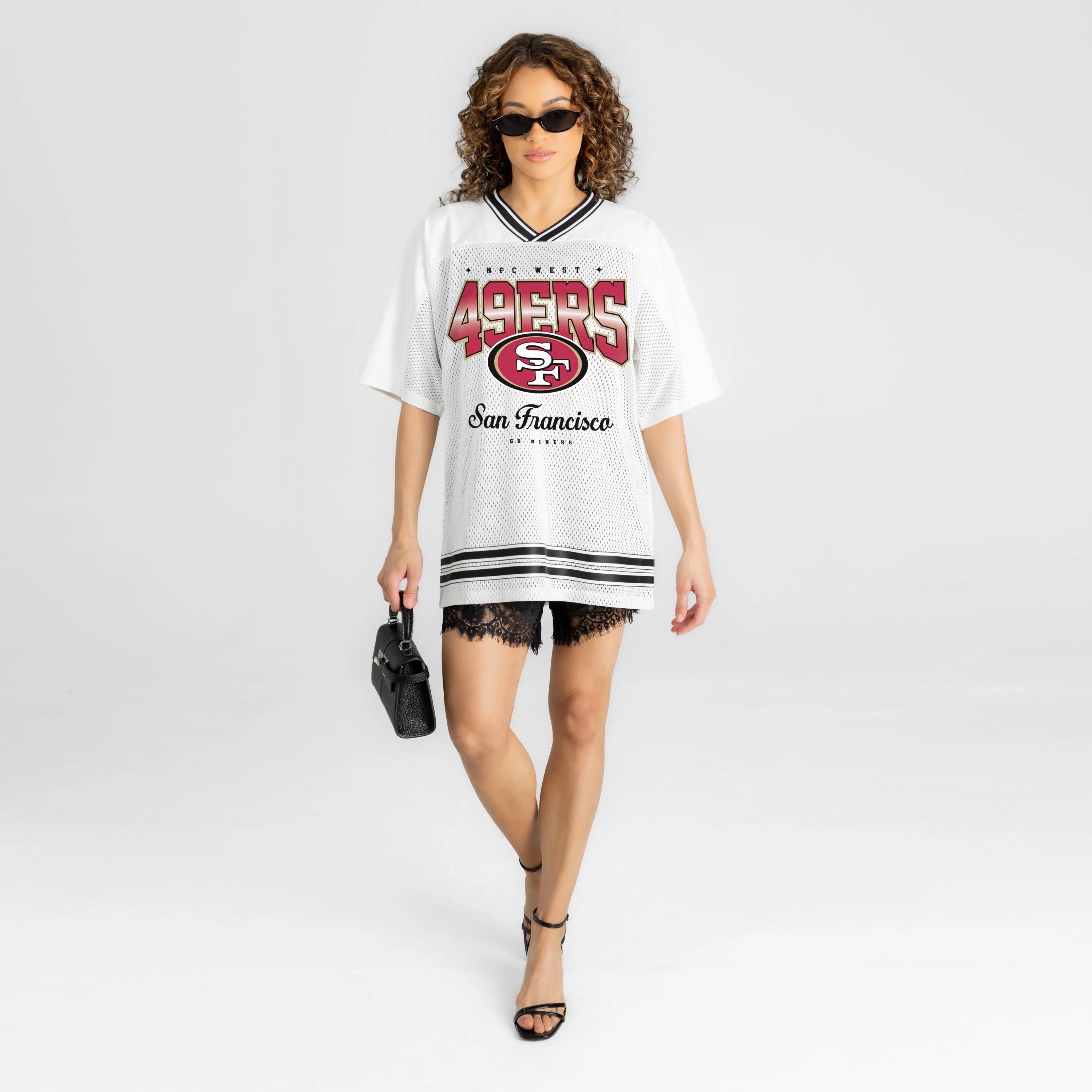 SAN FRANCISCO 49ERS SQUAD MENTALITY OVERSIZED MESH FASHION TOP 7 SAN FRANCISCO 49ERS SQUAD MENTALITY OVERSIZED MESH FASHION TOP