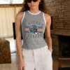 CHICAGO BEARS VICTORY CLUB CONTRAST TRIM FITTED CROP TANK TOP 11 CHICAGO BEARS VICTORY CLUB CONTRAST TRIM FITTED CROP TANK TOP