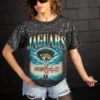 JACKSONVILLE JAGUARS SKY'S THE LIMIT VINTAGE WASH RHINESTONE TEE 19 JACKSONVILLE JAGUARS SKY'S THE LIMIT VINTAGE WASH RHINESTONE TEE