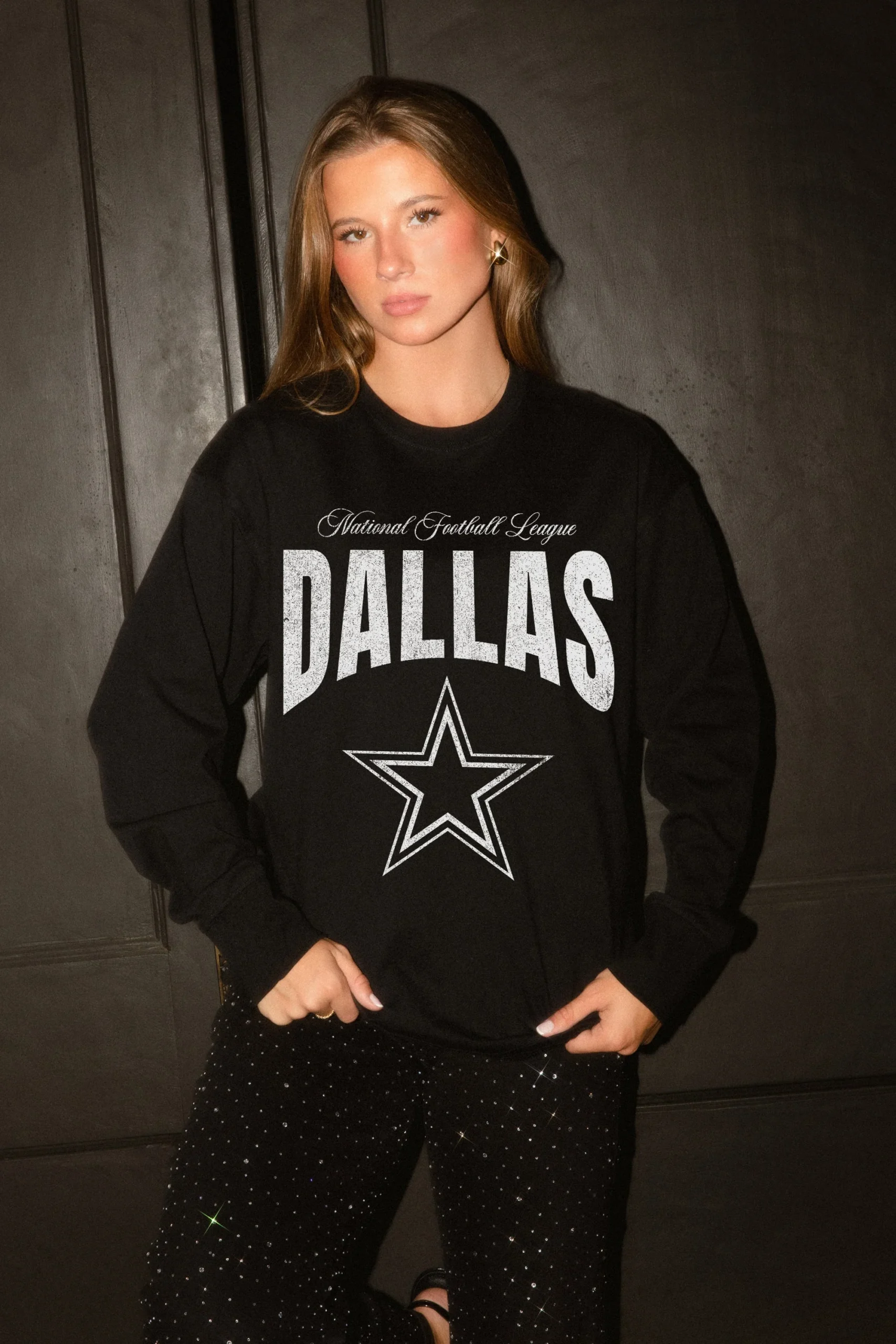 DALLAS COWBOYS BOLD AMBITION OVERSIZED LONG SLEEVE TEE