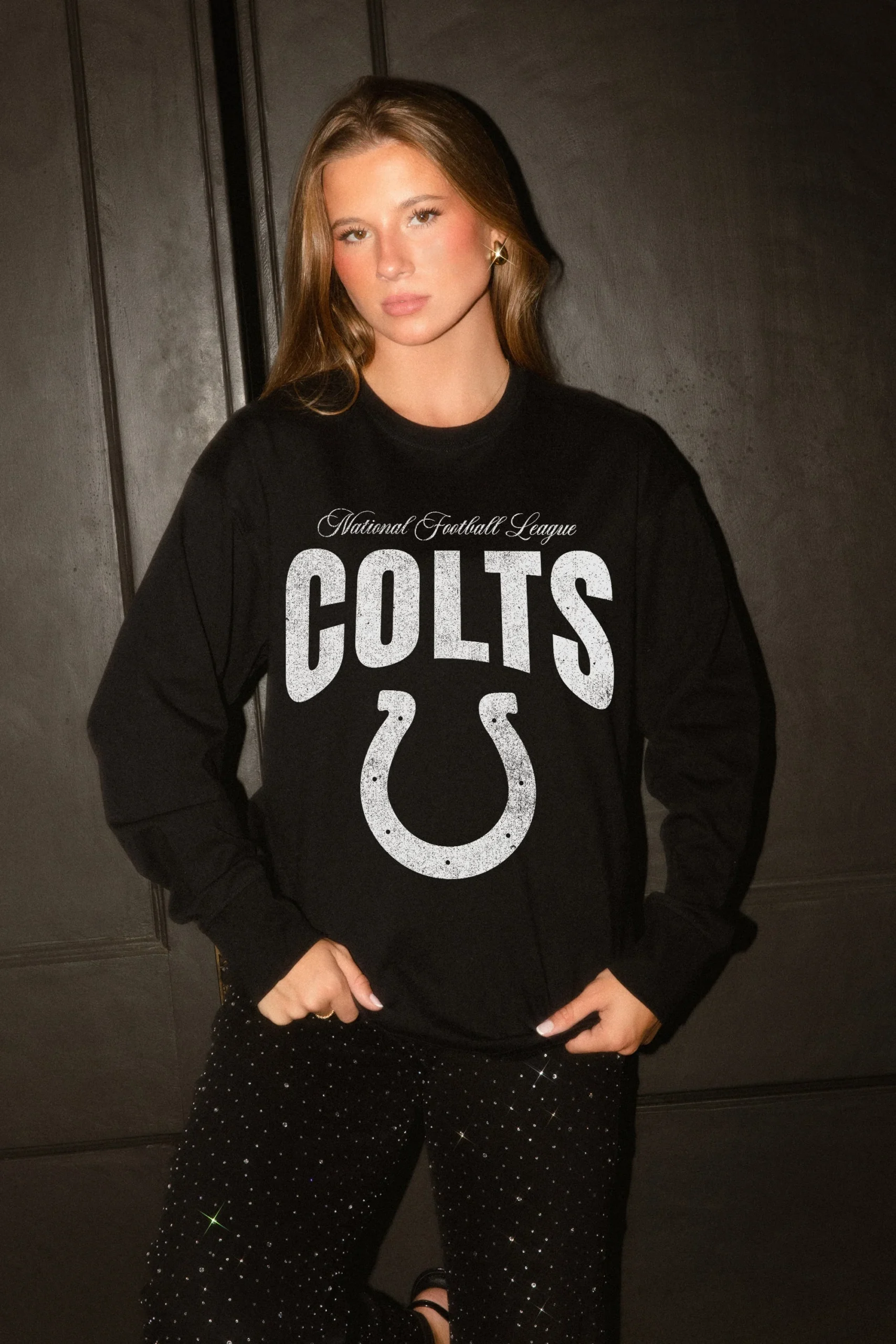 INDIANAPOLIS COLTS BOLD AMBITION OVERSIZED LONG SLEEVE TEE