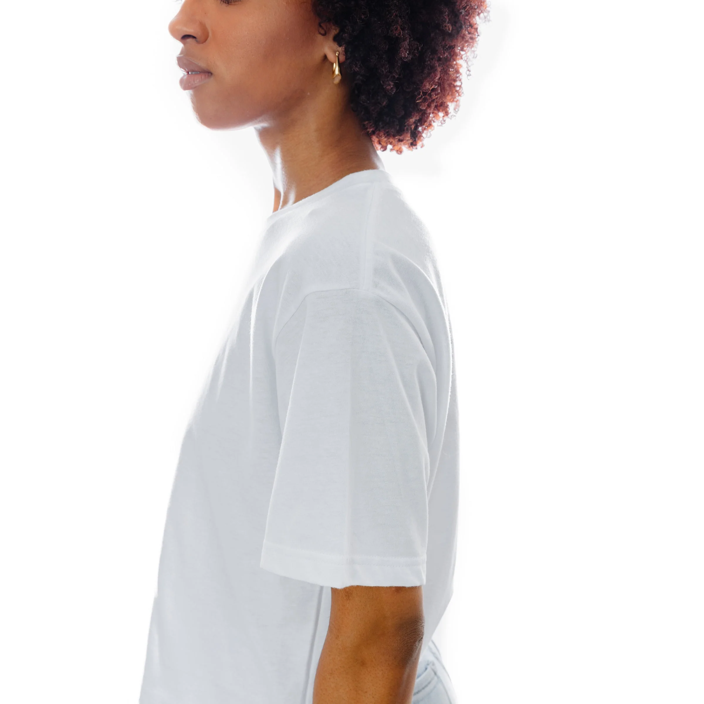AMERICAN UNIVERSITY EAGLES KEEP PLAYING BOXY FIT WOMEN'S CROP TEE