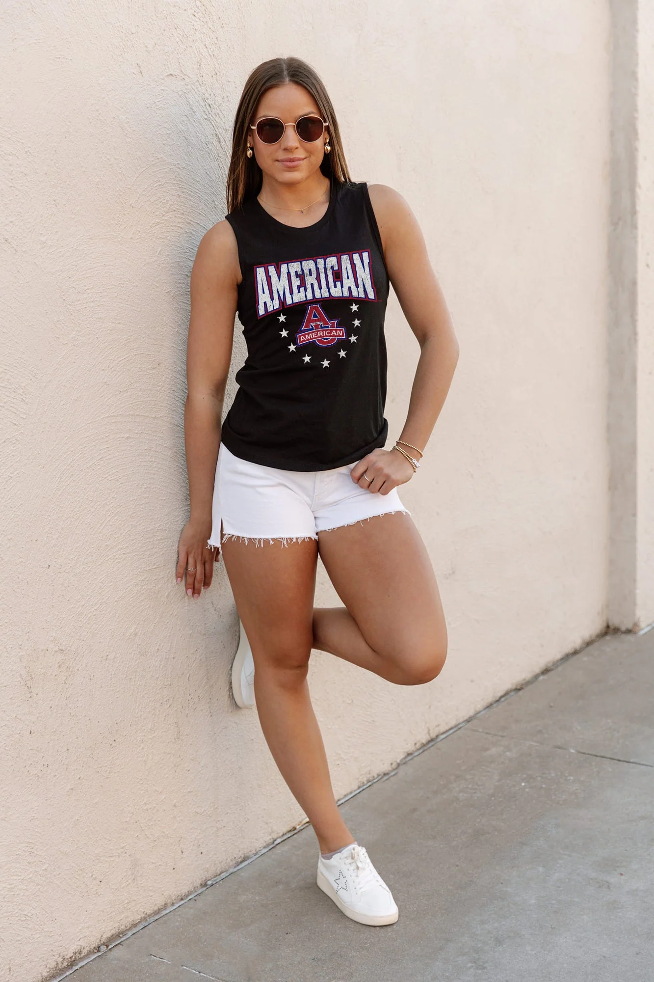AMERICAN UNIVERSITY EAGLES BABY YOU'RE A STAR RACERBACK TANK TOP