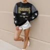 ALABAMA STATE HORNETS SHINING SPIRIT CREWNECK FLEECE WITH JERSEY MESH CONTRAST SHOULDER SWEATSHIRT 13 ALABAMA STATE HORNETS SHINING SPIRIT CREWNECK FLEECE WITH JERSEY MESH CONTRAST SHOULDER SWEATSHIRT