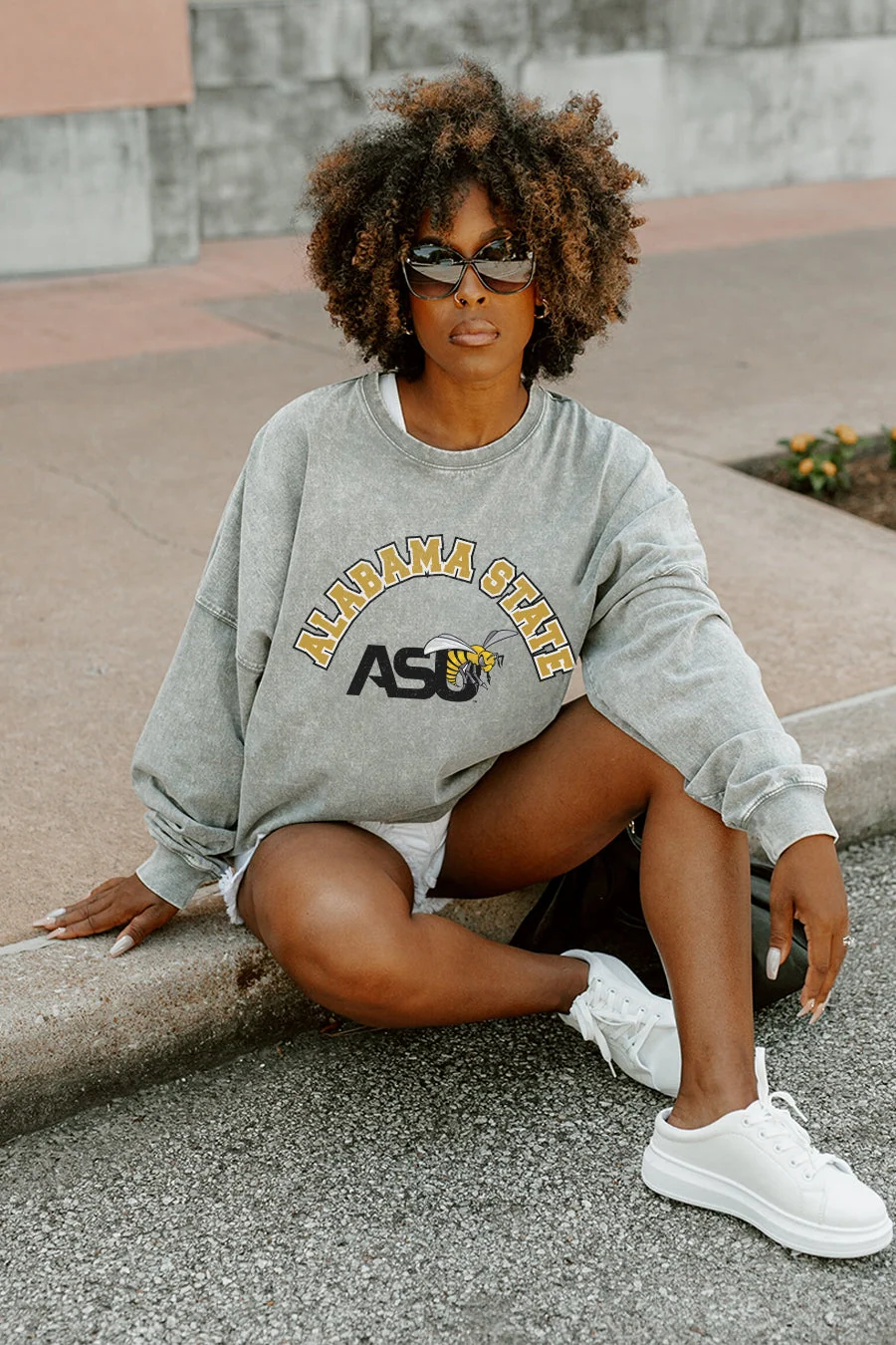 ALABAMA STATE HORNETS PLAY THE GAME FADED WASH PULLOVER 2 ALABAMA STATE HORNETS PLAY THE GAME FADED WASH PULLOVER