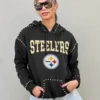 PITTSBURGH STEELERS Catch the Vibe Studded Detail Hoodie