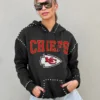 KANSAS CITY CHIEFS Catch the Vibe Studded Detail Hoodie 10 KANSAS CITY CHIEFS Catch the Vibe Studded Detail Hoodie