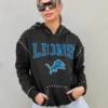 DETROIT LIONS Catch the Vibe Studded Detail Hoodie 10 DETROIT LIONS Catch the Vibe Studded Detail Hoodie