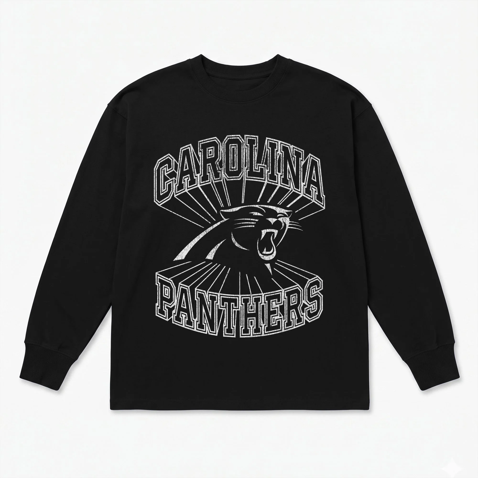 CAROLINA PANTHERS SPOTLIGHT OVERSIZED LONG SLEEVE TEE 6 CAROLINA PANTHERS SPOTLIGHT OVERSIZED LONG SLEEVE TEE